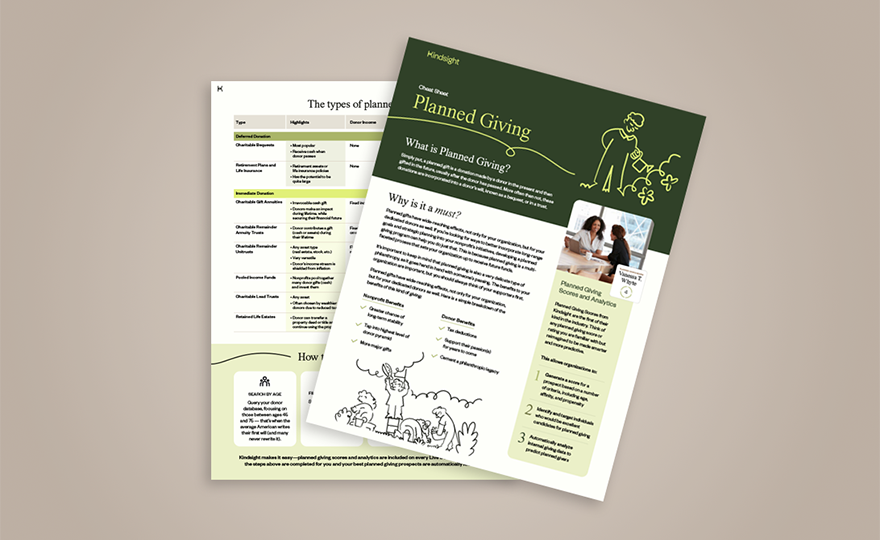 Planned Giving cheat sheet