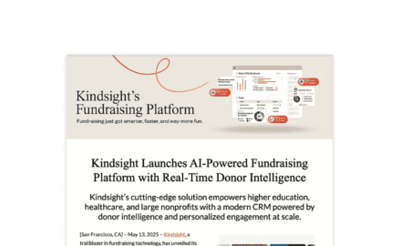 Kindsight Launches AI-Powered Fundraising Platform with Real-Time Donor Intelligence