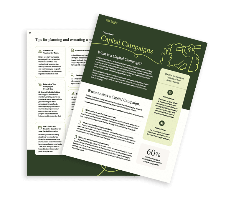 Capital campaigns cheat sheet