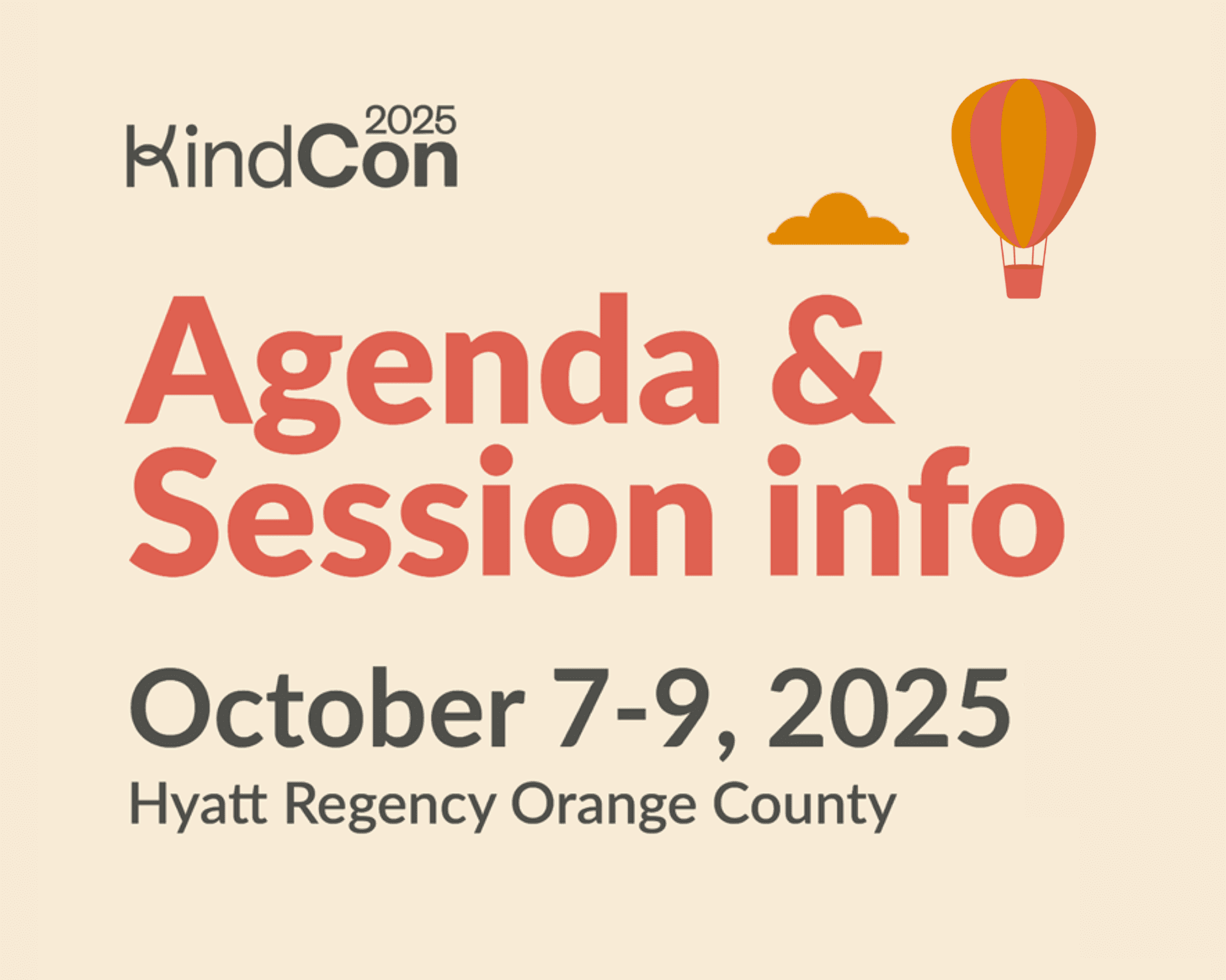 KindCon agenda page header - mobile