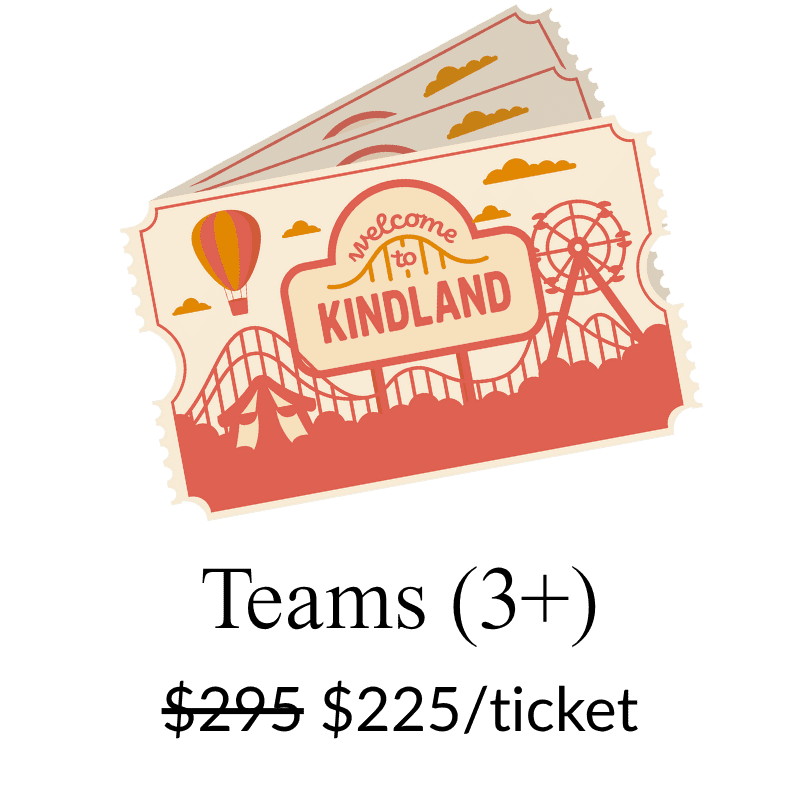 Team pricing at KindCon