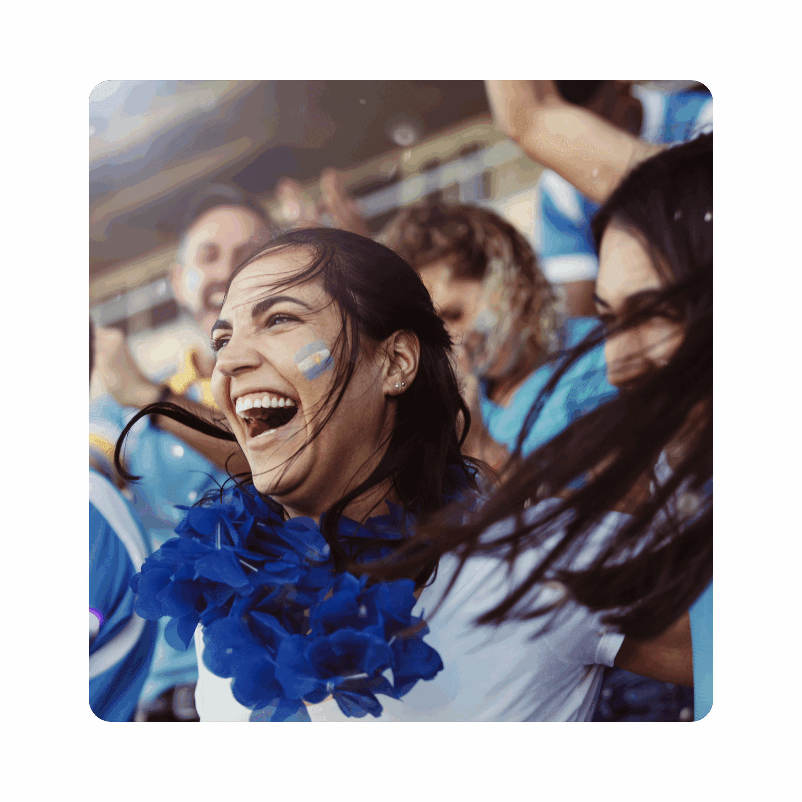 Central Intelligence hero image - fans cheering at sports