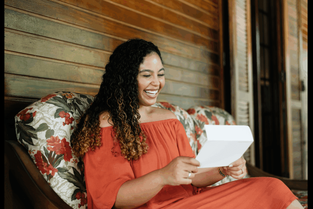 Donor reading an end of year giving letter