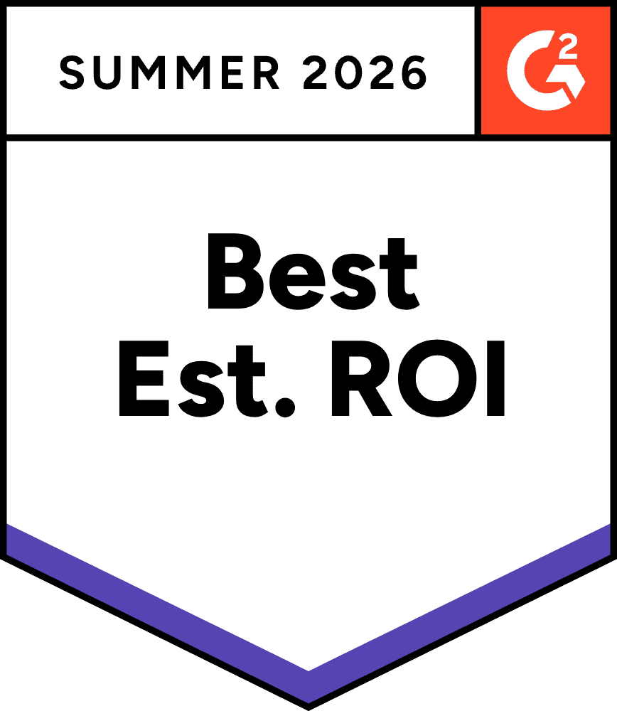 Kindsight Summer 2026 G2 badge for Best Est. ROI