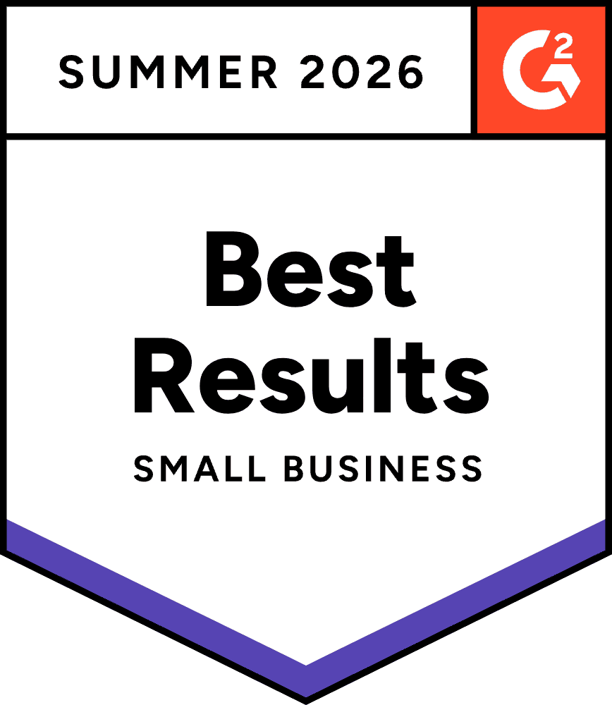 Kindsight Summer 2026 G2 badge for Best Results, Small Business
